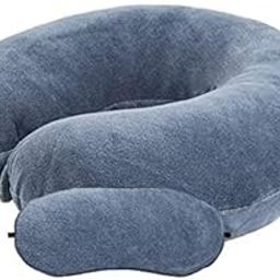 TA Enterprises Travel Neck Pillow, Unisex, Multipurpose, U-Shaped, Grey, Poly Fill;Velvet-15