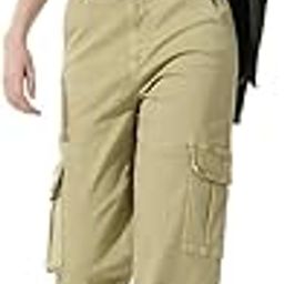 Womens High Waist Straight-Fit Cargo Pants | Front Scoop Flap Pockets | Cargo Trousers for Women-image-11