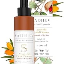 Sadhev Ayurvedic Face Cleanser For Normal And Oily Skin With Bachui Oil, Nutmeg And Green Tea-200ML-image-43