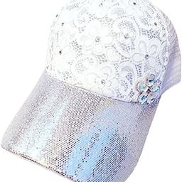 Caps for Women - White Cap - White lace Fabric, Baseball, Party, Stylish Cap for Women-image-34