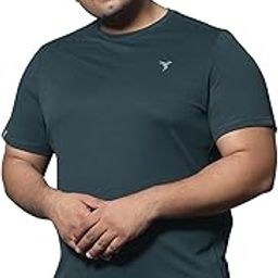 Men's Plus Size Crew Neck Half Sleeve Slim Fit T-Shirt with Double Cool for Regular Use-image-62