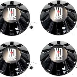 4 Pack KMC XD Series 806 Bomb 451L215-B001 MB452S 451L215 LG1108-11 Black Center Cap-image-67
