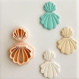 Polymer Clay Earing Cutters, Seashell Dangle Cutters, Summer Theme, Set of 2pcs, Clay Earing Making Tools, DIY Tools. [Size:15,20MM ]-image-64