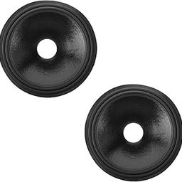 Fielect 10 inches Paper Speaker Cone Subwoofer Cones Drum Paper 1.9 inches Inner Diameter with Rubber Surround 2Pcs-4