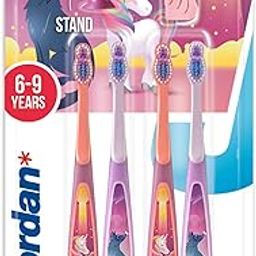 Jordan*|Step 3 Kids Manual Toothbrush|Infant Toothbrush For Age 6-9 Years Old|Kid Toothbrush With Soft Bristles, Dual Ergonomic Handle & Bpa Free|Blue & Pink Color|Pack 4 Units-image-96