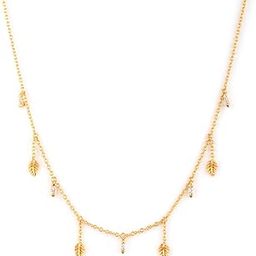 By Caratlane Lullaby Of The Leaves Necklace In Gold Plated 925 Silver For Women-image-44