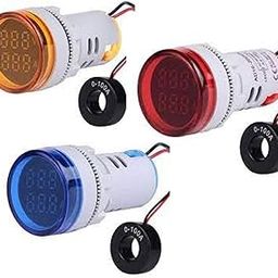 MICROTAIL Direct Ac Voltage+Current Meter Led Display Voltmeter-Ammeter Range 600V, 0-100A,(R-Y-B), Red-image-18