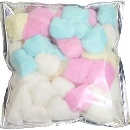 Multicolor cotton balls to remove nail paint and makeup Pack of 1 (50pcs)-22