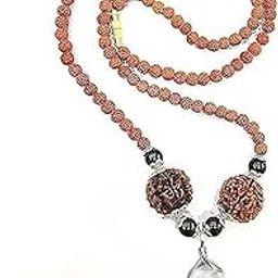 Sphatik Lingam Rudra Shivling Kavach Pendant Mala Shivlingam Stone Locket For Men Women isfatik Rudraksha Mala-image-9