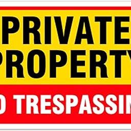 No Trespassing Private Property Sign - Private Property Protection Sign Outdoor Use, Weatherproof, Anti Rust Metal Signs (8x12inch)-82