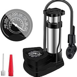 KeepCart Portable High Pressure Foot Air Pump Compressor or Car and Bike, Bicycle, Football Pump fits Universal Presta and Schrader-image-90