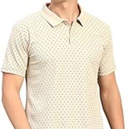 Men Polo t-Shirt has a Short Sleeves and Straight hem-25153-BEIGE-image-77