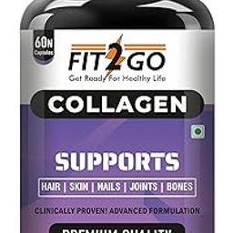 FIT2GO Collagen supplement for Skin, Hair, Nails, Joints & Bones 1000mg (60 Capsules)-image-66