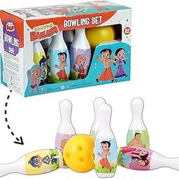 Playmore Kids Bowling Set with Cartoon Pins, Indoor Outdoor Game with 6 Pins and Ball, Educational Active Play Toy for Ages 3+-image-92