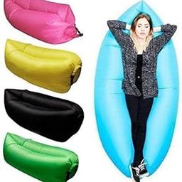 HELLYPO Outdoor Lazy Bag Sleeping Bag Fast Inflatable Sofa Camping Air Sofa Sleeping Beach Bed Banana Lounge Bag Air Bed Lounger-image-36