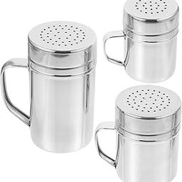 CONGARTENO 3pcs Stainless Steel Powder Shaker Duster Handle for Sugar Flour and Spices Versatile Kitchen Tool for Baking and Cooking Easy to Clean-image-77