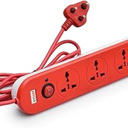Bitcorp Extension Board 10Amp 250 Volts with Mtr Extension Cord & Surge Protector | Master Switch, Safety Shutter, 4 International Sockets | Multi Plug Travel Adapter for Home Appliances (4 Meter)-image-83