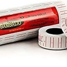 BAMBALIO Price Label ROLL 10 Rolls x 600 Labels Compatible with All Single Line Labeling Machines (White)-31