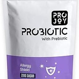 Projoy Allergy Relief Probiotic with Prebiotics - Combat and Minimize Allergies Naturally | 20B CFU | 10 Strains | 1g Prebiotic | Vanilla | No Added Sugar (15 Sachet Pack)-image-1