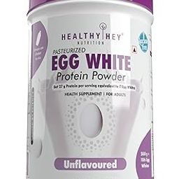 HealthyHey Nutrition 100% Egg White Protein - Instant Mix - 80% Protein - Non GMO & Lactose Free - 500g (Unflavoured), 16 Servings-image-52