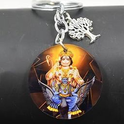 Lord Maruti Lord Shani Dev Tree of Life Charm Keychain for Men and Women-image-77