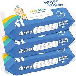 1st Step 99% Pure Water Baby Wipes with lid | Plant Based - 100% Biodegradable | Super Thick Polyester Free I Paraben Free with Aloevera & Calendula Extract | Alcohol Free - 120 Wipes-image-28