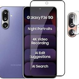Ayra Super x Tempered glass with Back camera lens protector Compatible With Samsung Galaxy F36 5g (combo pack)-image-16