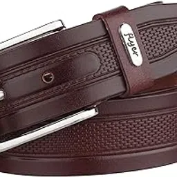 flyer Men's Leather belt (Formal/Casual) (Colour -Brown) Buckle Adjustable Size Genuine Leather (BR2024)-picture-21