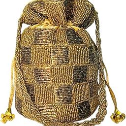 Handcrafted Ethnic Potli Purse Bag For Women | Round Potli Handbag Zari Work | Ladies Fancy Purse Wedding | Gift For Girls-12