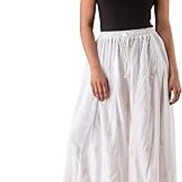Skirt Palazzo for Girls | Traditional Ethnic Wear Palazoo for Women Stylish Latest | Relaxed Fit Bottom Wear Casual Palazo for Woman & Girls | Rayon,-image-1