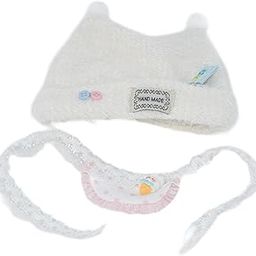 Enakshi® Doll Cap Cartoon Make Your Own Dolls Doll Cuffed Cap for 6.69inch Doll White hat-12