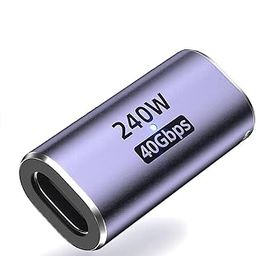ETZIN USB C Coupler USB C Female to Female Adapter with PD 240W 40 Gbps 8K 60hz Video Compatible for Thunderbolt 4/3, MacBook Pro/Air, USB-C HUB and More Type C Devices-EPL-1079TC.-20