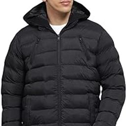 Mens Solid Black Hooded Neck Full Sleeve Jacket_-picture-11