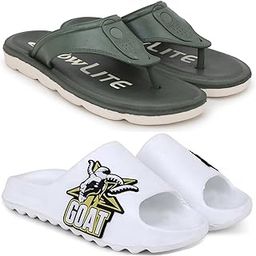 Combo Pack of 2 Slipper/Flip Flops/Slides/Clogs/Sandals for Men (V-Sultan Vs YEE-Goat)-image-72