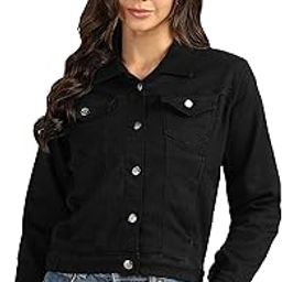 Women's Denim Color Trucker Jacket-image-31