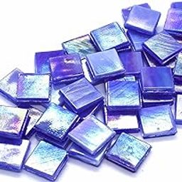 Coral Dark Blue HK099 Glass Mosaic 15x15mm tiles 100 gm pack-image-29