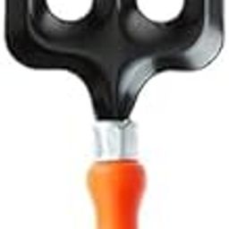 REALstf - Garden Fork 1Pc - Gardening Tools for Home Garden - Carbon Steel Fork with Soft Rubber Handle for Better Grip - Use for Weeding, Planting, and Soil Loosening-image-1