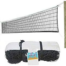 AMZ SPORTS NETS Polypropylene Professional Outdoor Sand, Grass Volleyball Nets Set (32X3 ft, Black)-image-21