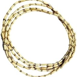 Vrindavanstore.in "Original Tulsi Kanthi Mala 2 Round Pure Tulsi Beads with Golden Beads Strung In For Unisex Adult-image-43