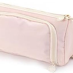LABUK Large Capacity Pencil Case Pouch, Cute Aesthetic Big Capacity Zipper Cases Pen Portable Office Stationery Makeup Bag, Desk Organizer for College Adults Women Men (ZOOOM Pink/1)-image-1