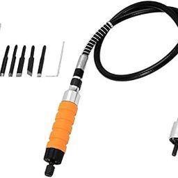Green ICON Solution Woodworking Carving Chisel Kit with Wrench & Flexible Shaft & 5 High Carbon Steel Bevel Blades-12