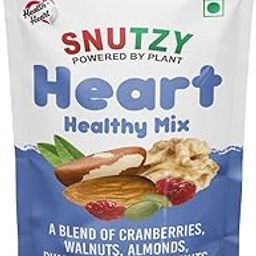 SNUTZY Heart Healthy Mix, Dry Fruits and Seeds Blend, 34g x 12 Packs, Natural Ingredients Brazil Nut, cranberry, walnut, Almonds, Pumpkin seeds-image-2