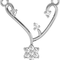 18k (750) White Gold and Diamond Mangalsutra for Women-image-33