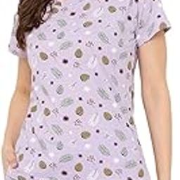 Night Suit Set for Women | Printed Cotton Top & Shorts Set for Women-image-41