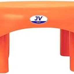 JV DSP88 Bathroom Stool with Grip and Relax Feature - Sturdy and Comfortable, Standard Size, Virgin Plastic (Pack of 1 - Orange)-image-27