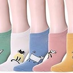 Women's Ankle Length Cotton Low Cut Socks, Multicolor, Animal Print Assorted Colors And Designs, Free Size, Pack of 5-image-72