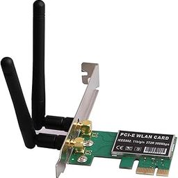 Microware PCI-E 300Mbps Wireless Network Card PCI Express WiFi WLAN Card Adapter with Antennas for PC Computer Accessories, IEEE802, 11b/g/n 2T2R 300mbps-73