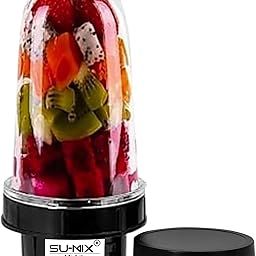 Su-mix Bullet Jar for Mixer Grinder Large 530ML ABS Transparent Mixer Juicer Jar MA98, Black Pack of 1-10