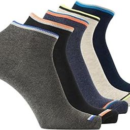 Solid Cotton Ankle Socks for Men | Multicolor | Free Size | GLO_5021 |-image-16