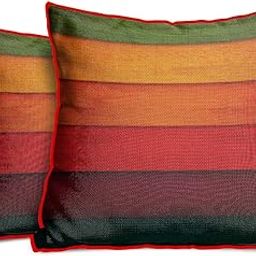 sleep nature's Jute German Printed Modern Cushion Cover - 30 X 30 cm, Pack of 2, Multicolor-image-58